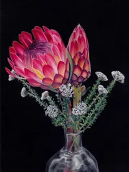 Ramo de proteas de colores vivos