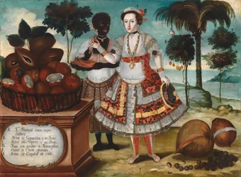 Mujer noble con su esclava negra, c.1783 (óleo sobre lienzo)