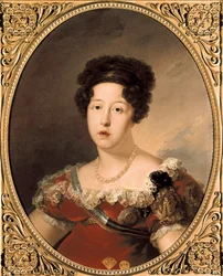 Dona Maria Isabel de Braganza. Retrato de María Isabel de Portugal (o María Isabel de Bragança)