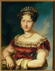 Infanta Luisa Carlota de las Dos Sicilias hija de Francisco I de las Dos Sicilias (pintura sobre lienzo)