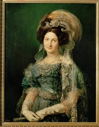 María Cristina de Borbón, cuarta esposa de Fernando VII (pintura sobre lienzo)