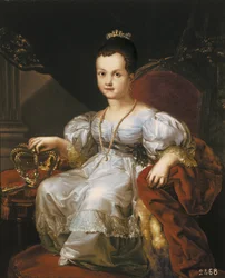 Retrato de Isabel II de niña (óleo sobre lienzo)