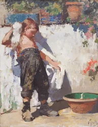 El cuarto de baño (óleo sobre lienzo)