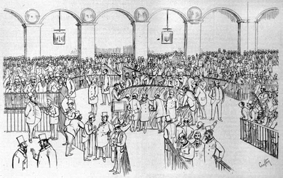 La Bolsa de París (Basket) en 1894.