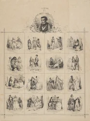 Augustin-Eugène Scribe con Personajes, siglo XIX