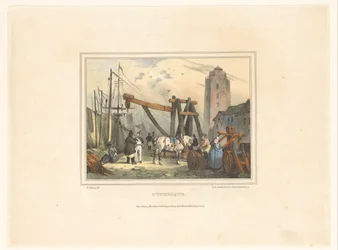 Puerto de Dunkerque Dunkerque (título sobre objeto) Trajes de los habitantes de las ciudades portuarias (título de la serie) Costumes de marins, designs dans les ports (título de la serie)