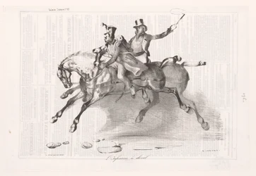 Caricatura de la infantería a caballo. L