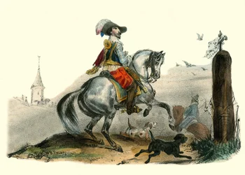 El Vizconde de Sommiere, caballero y señor rural de Languedoc. En 