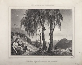 La sombra de Napoleón visitando su tumba, vista de Santa Elena