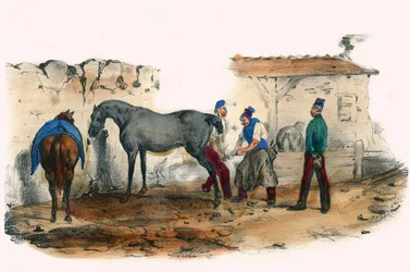 El tentador. En “Álbum Grotesco, Selecciones de Tipos Sobresalientes”, ilustraciones de Victor Adam, París, circa 1850