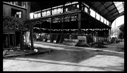 Demolición del mercado central en París, en agosto de 1971