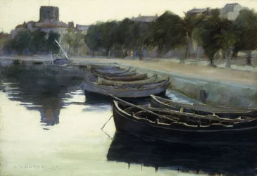 Barcas en sus amarres, 1876