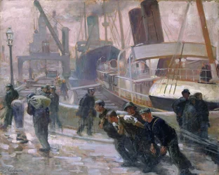 Estibadores de Liverpool al amanecer, 1903