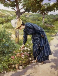 Dama en un jardín, 1887