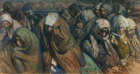 Emigrantes (óleo sobre lienzo)