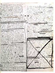 Página autógrafa de "Los Miserables" de Hugo. 1845-1861 (documentos (cartas))