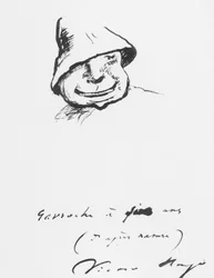 Gavroche a los cinco años, dibujo de Victor Hugo