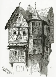 Casa en Bacharach en el río Rin (siglo XIX)