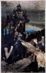 Les Orientales. Dibujo a pluma, gouache y acuarela de Victor Hugo (1802-1885)
