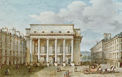 Vista de la fachada del Teatro Italiano (Salle Favart)