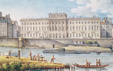 Vista del Hotel des Monnaies en la confluencia de las dos ramas del Sena