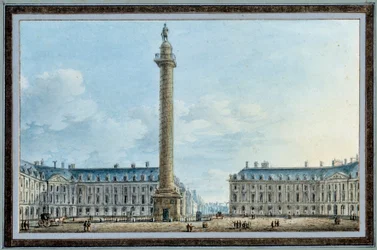 Vista de la columna bellica ubicada en la Plaza Vendôme en París