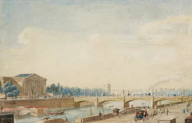 Vista del Puente de la Concordia y del Palacio Borbón en París