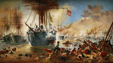 La batalla naval de Riachuelo
