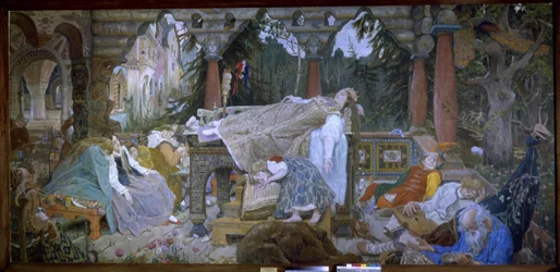 La Bella Durmiente (Cuento Tradicional) - La Bella Durmiente - Pintura de Viktor Mikhaylovich Vasnetsov (1848-1926), óleo sobre lienzo