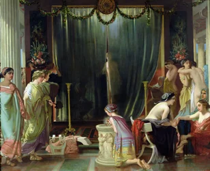 Zeuxis eligiendo un modelo para Helena