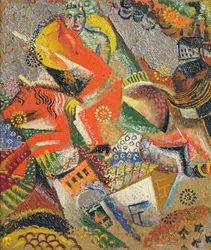 Composición con jinete rojo, 1920