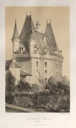 Arquitectura Pintoresca o Monumentos del Siglo XV. y XVI. Siglos: Castillos de Francia de los Siglos XV y XVI: Pl. 51, Château De Jumillac (Dordogne)