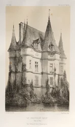 Arquitectura Pintoresca o Monumentos del Siglo XV. y XVI. Siglos: Castillos de Francia de los Siglos XV y XVI: Pl. 67, Le Chastenet-Neuf Saône et Loire)