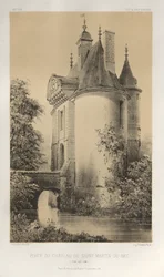 Arquitectura Pintoresca o Monumentos del Siglo XV. y XVI. Siglos: Castillos de Francia de los Siglos XV y XVI: Pl. 83, Puerta del Castillo de Saint-Martin-Du-Bec (Seine Infèrieure)