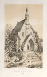 Arquitectura Pintoresca o Monumentos del Siglo XV. y XVI. Siglos: Castillos de Francia de los siglos XV y XVI: Pl.22, Capilla de Fontaine-Jean (Loiret)