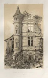 Arquitectura Pintoresca o Monumentos del Siglo XV. y XVI. Siglos: Castillos De Francia De Los Siglos XV Y XVI: Pl. 24, Ruinas De Chateau De Champlost (Yonne)
