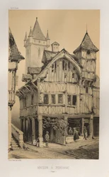 Arquitectura Pintoresca o Monumentos del Siglo XV. y XVI. Siglos: Castillos de Francia de los Siglos XV y XVI: Pl. 27, Casa A Peronne (Somme)