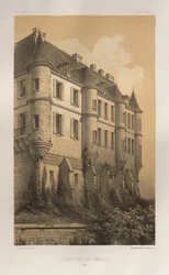 Arquitectura Pintoresca o Monumentos del Siglo XV. y XVI. Siglos: Chateaux De France de los siglos XV y XVI: Pl. 35, Château De Mello (Oise)