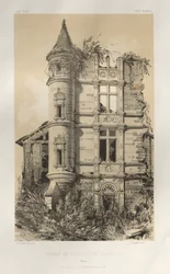 ...Pl. 24, Ruinas del castillo de Champlost Yonne, publicado en 1860