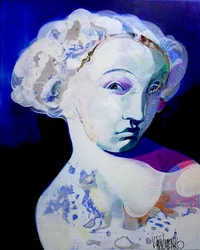 Retrato abstracto de una mujer