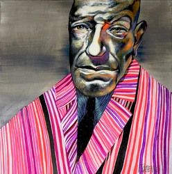 El hombre de las rayas de colores