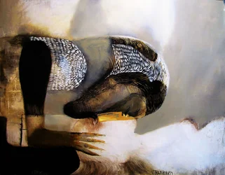Figura abstracta contemplativa
