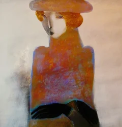 Retrato de una mujer pensativa