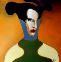Retrato abstracto elegante