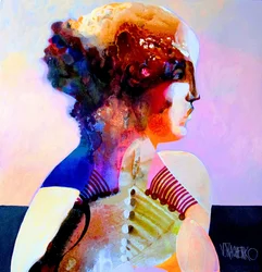 Perfil abstracto y etéreo