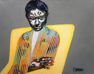 El hombre de las rayas expresivas