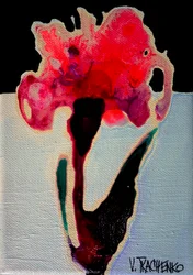 Flor roja abstracta