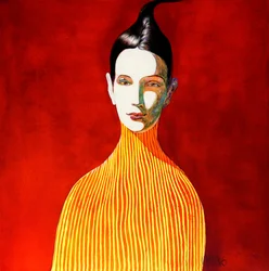 Retrato estilizado de una mujer