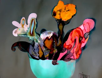 Flores abstractas llenas de colorido
