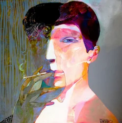 Retrato de un fumador lleno de vida